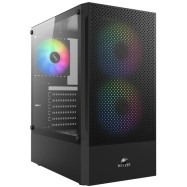 Корпус Wintek Shadow PRO 801 B-M TG, ATX, USB 1*3.0/2*2.0, HD-Audio+Mic, 2*14cm+1*12cm ARGB fan (без контроллера), чёрный