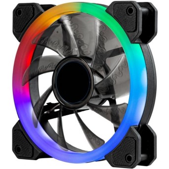Вентилятор для корпуса Wintek SR1251-02, 120mm, 1200rpm, 24 db, 12 LED Ring Rainbow, 3+4 pin - Metoo (1)