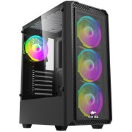Корпус Wintek LC Musson 8020-B TG, ATX/Micro ATX, USB 1*3.0/2*2.0, HD+Mic, 0,45mm, 4*12cm RGB fan, чёрный