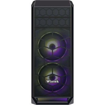 Корпус Wintek Wisdom K165 TG, ATX/<wbr>Micro ATX, USB 1*3.0/<wbr>2*2.0, 0,55 mm, 2*12cm DR RGB Fan - Metoo (2)