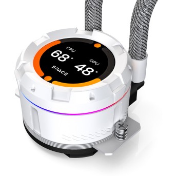 Водяное охлаждение для процессора ID-COOLING SL240 XE WHITE - Metoo (9)