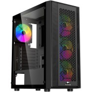 Корпус Wintek Universe F07T-B TG, ATX/Micro ATX, USB 1*3.0/2*2.0, HD-Audio+Mic, 4*12cm ARGB fan, чер