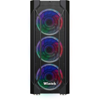 Корпус Wintek Rainbow K106 TG, ATX/<wbr>Micro ATX, USB 1*3.0/<wbr>2*2.0, 0,45 mm, 3*12cm SR Rainbow fan - Metoo (6)