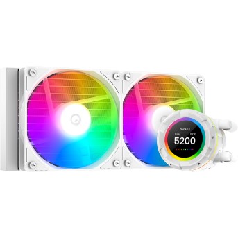 Водяное охлаждение для процессора ID-COOLING SL240 XE WHITE - Metoo (3)