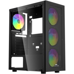 Корпус Wintek Magic L204-B-M TG, ATX/<wbr>Micro ATX, USB1*3.0/<wbr>1*2.0, 0.45mm, 4*12cm FRGB fan, чёрный