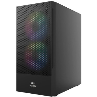 Корпус Wintek Shadow PRO 801 B-M TG, ATX, USB 1*3.0/<wbr>2*2.0, HD-Audio+Mic, 2*14cm+1*12cm ARGB fan (без контроллера), чёрный - Metoo (2)