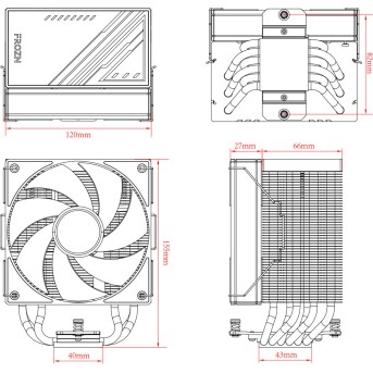 Вентилятор для процессора ID-COOLING FROZN A610 ARGB WHITE - Metoo (4)