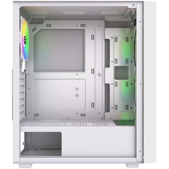 Корпус Wintek Moon PS195-5-W TG, ATX/<wbr>Micro ATX, USB 1*3.0/<wbr>2*2.0, 0,45mm, 4*12cm RGB fan, White - Metoo (6)