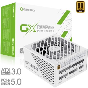 Блок питания Gamemax GX-850 PRO WH (ATX3.0 PCIe5.0), 80+ Gold - Metoo (2)
