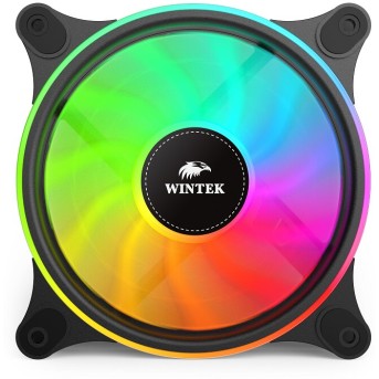 Вентилятор для корпуса Wintek 1300-B-12, 12 см, 4 pin MOLEX, fRGB - Metoo (3)