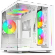 Корпус Wintek Cube V900-W TG, Micro ATX, USB 1*3.0/1*2.0, HD-Audio+Mic, 7*12 cm ARGB PWM fans, ,белый