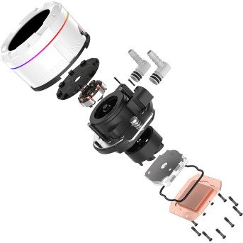Водяное охлаждение для процессора ID-COOLING SL240 XE WHITE - Metoo (8)