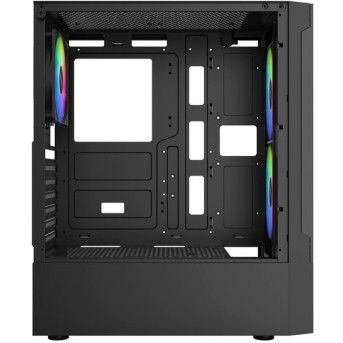 Корпус Wintek Shadow PRO 801 B-M TG, ATX, USB 1*3.0/<wbr>2*2.0, HD-Audio+Mic, 2*14cm+1*12cm ARGB fan (без контроллера), чёрный - Metoo (4)
