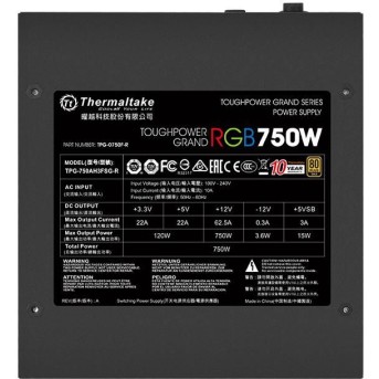 Блок питания Thermaltake Toughpower Grand RGB 750W, PS-TPG-0750FPCGEU-R - Metoo (6)