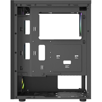 Корпус Wintek Magic L204-B-M TG, ATX/<wbr>Micro ATX, USB1*3.0/<wbr>1*2.0, 0.45mm, 4*12cm FRGB fan, чёрный - Metoo (5)