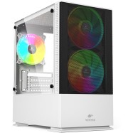 Корпус Wintek , Micro ATX, USB 1*3.0/1*2.0, HD-Audio+Mic, 2*14cm+1*12cm ARGB fan, белый