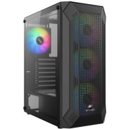 Корпус Wintek Infinity 1882 B-M TG, ATX/Micro ATX, USB 1*3.0/2*2.0, 0,45mm, 4*12cm RGB fan (без контроллера), чёрный