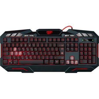 Клавиатура проводная игровая Defender Doom Keeper GK-100DL, ENG/<wbr>RUS, USB, 3 цвета подсветки, НОВИНКА - Metoo (3)