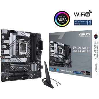 Материнская плата ASUS PRIME B660M-A WIFI D4, LGA1700 4xDDR4 4xSATA3 2xM.2 RAID 2xHDMI DP mATX - Metoo (1)