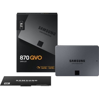 Твердотельный накопитель 2000GB SSD Samsung 870 QVO 2.5” SATA3 R560Mb/<wbr>s W530MB/<wbr>s MZ-77Q2T0BW - Metoo (3)