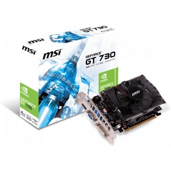 Видеокарта MSI GeForce GT 730, 4GB DDR3 128bit 1xVGA 1xDVI 1xHDMI N730-4GD3 - Metoo (1)