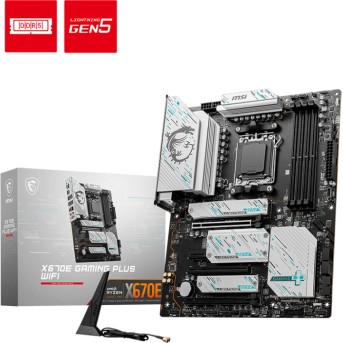 Материнская плата MSI X670E GAMING PLUS WIFI AM5 X670 4xDDR5 4xSATA3 RAID 4xM.2 HDMI DP ATX - Metoo (1)