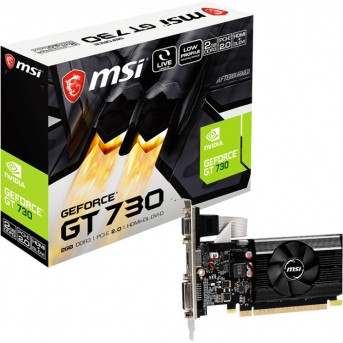 Видеокарта MSI GeForce GT 730, 2GB DDR3 64-bit 1xVGA 1xDVI 1xHDMI N730K-2GD3/<wbr>LP - Metoo (1)