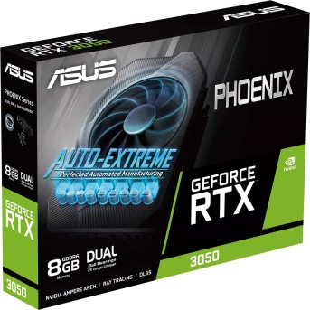 Видеокарта ASUS GeForce RTX3050 8Gb GDDR6 128-bit DVI HDMI DP HDCP PH-RTX3050-8G-V2 - Metoo (2)