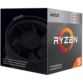 Процессор AMD Ryzen 5 3400G 3,7ГГц (4,2ГГц Turbo) AM4, 12nm, 4/<wbr>8/11, L2 2Mb, L3 4Mb, 65W, BOX - Metoo (1)