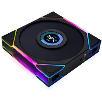 Вентилятор для корпуса Lian Li UNI FAN TL LCD 120 Reverse Blade ARGB 120mm Black 12RTLLCD1B - Metoo (5)
