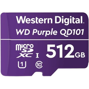 Карта памяти 512GB WD Purple MicroSDHC Class 10 WDD512G1P0C - Metoo (1)