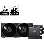Водяное охлаждение для CPU MSI MEG CORELIQUID S280. Socket Intel/AMD, 4pin, Fan 2x120см