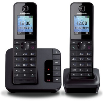 Радиотелефон PANASONIC KX-TGH222 (RUB) Черный - Metoo (1)