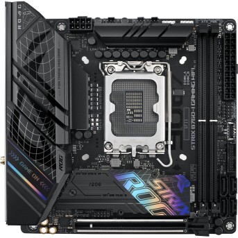Материнская плата ASUS ROG STRIX B760-I GAMING WIFI LGA1700 2xDDR5 4xSATA3 2xM.2 RAID HDMI DP m-ATX в Metoo.kz - Metoo (1)