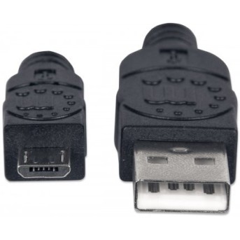 Кабель Manhattan USB 2.0 A (M) - Micro-B (M) Черный 1.8м - Metoo (2)