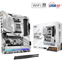 Материнская плата ASRock X870 PRO RS WIFI AM5 4xDDR5 4xSATA3 3xM.2 1xHDMI 2xType-C ATX
