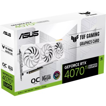 Видеокарта ASUS GeForce RTX4070Ti SUPER OC GDDR6X 16GB 2xHDMI 3xDP TUF-RTX4070TIS-O16G-WHITE-GAMING - Metoo (2)