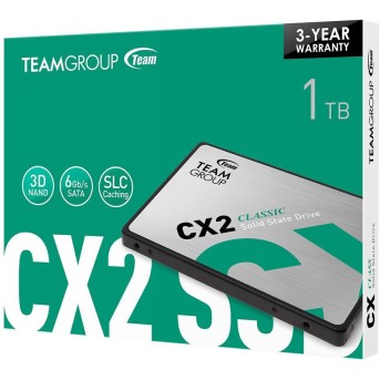 Твердотельный накопитель 1000GB SSD TeamGroup CX2 2.5” SATA3 R540Mb/<wbr>s, W490MB/<wbr>s T253X6001T0C101 - Metoo (4)