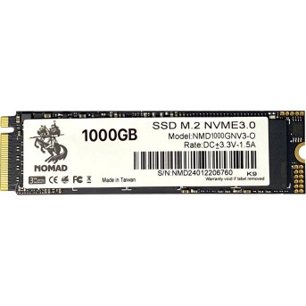 Твердотельный накопитель 1000GB SSD NOMAD M.2 2280 PCIe3.0 NVMe R3090MB/<wbr>s W1950MB/<wbr>s NMD1000GNV3-O - Metoo (1)