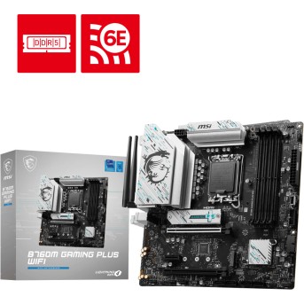 Материнская плата MSI B760M GAMING PLUS WIFI LGA1700 B760 4xDDR5 4xSATA3 RAID 2xM.2 2xHDMI 2xDP mATX - Metoo (1)