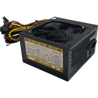 Блок Питания AiR-Cool 400W 230V 20+4P PATA+SATA+FDD FAN 12cm CA400-LE NMD Черный + кабель питания - Metoo (1)