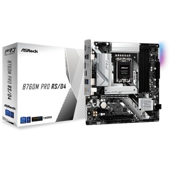 Материнская плата ASRock B760M PRO RS/<wbr>D4 LGA1700 4xDDR4 4xSATA RAID 2xM.2 HDMI DP mATX - Metoo (1)