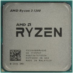 Процессор AMD Ryzen 3 1200 3,1ГГц (3,4ГГц Turbo) Summit Ridge, 4/<wbr>4, 2 MB L2, 8MB L3, 65W, AM4, BOX