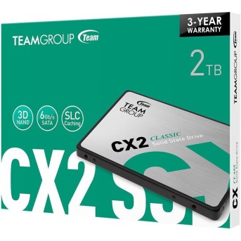 Твердотельный накопитель 2000GB SSD TeamGroup CX2 2.5” SATA3 R540Mb/s W490MB/s T253X6002T0C101 в Metoo.kz - Metoo (4)