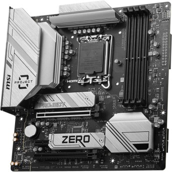 Материнская плата MSI B760M PROJECT ZERO LGA1700 B760 4xDDR5 4xSATA3 RAID 2xM.2 HDMI DP mATX - Metoo (4)