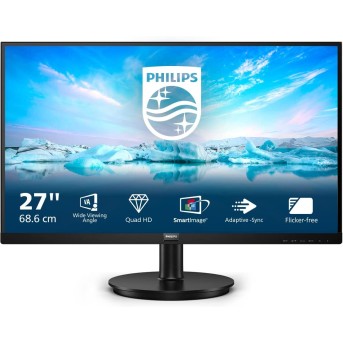 Монитор 27" PHILIPS 275V8LA/<wbr>00/<wbr>01 VA 2560 x 1440 75Hz 4мс 250кд/<wbr>м 4000:1 2xHDMI DP Цвет: Черный - Metoo (1)