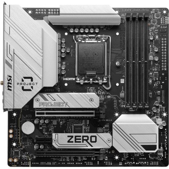 Материнская плата MSI B760M PROJECT ZERO LGA1700 B760 4xDDR5 4xSATA3 RAID 2xM.2 HDMI DP mATX - Metoo (5)