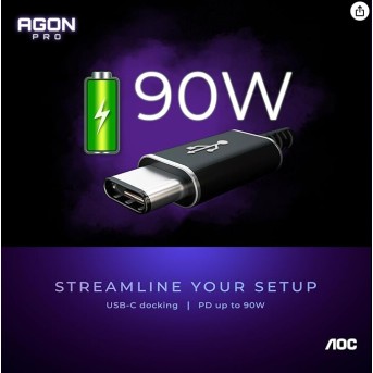 Монитор 44.5" AOC AG456UCZD OLED 3440x1440 240Hz 0.03мс Curved 800R 1000кд/<wbr>м2 2xHDMI DP USB-C2 2x8W - Metoo (2)