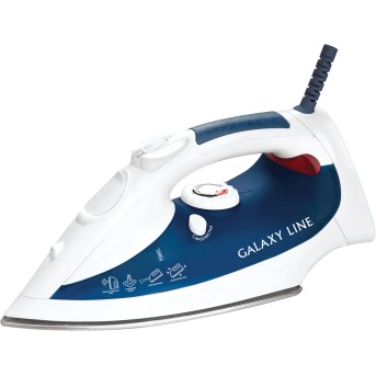 Утюг GALAXY LINE GL6102, 2000Вт, Подошва из нержавеющей стали, 220В/<wbr>50Гц Белый - Metoo (1)