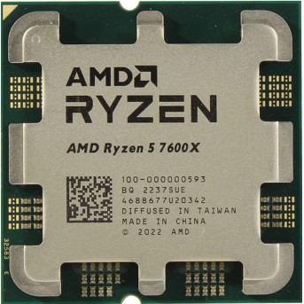 Процессор AMD Ryzen 5 4,7Гц (5,3ГГц Turbo) 6C/<wbr>12T 32MB L3 105W-142W AM5 OEM 100-000000593 - Metoo (1)